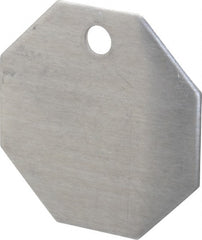 C.H. Hanson - 1-1/2 Inch Diameter, Octagonal, Aluminum Blank Metal Tag - Blank, 50 Pieces - Exact Tooling