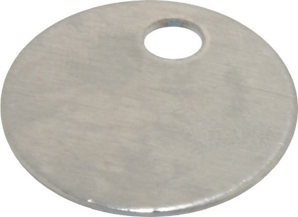 C.H. Hanson - 1 Inch Diameter, Round, Aluminum Blank Metal Tag - Blank, 50 Pieces - Exact Tooling