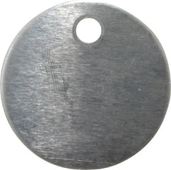 C.H. Hanson - 1-1/4 Inch Diameter, Round, Aluminum Blank Metal Tag - Blank, 50 Pieces - Exact Tooling