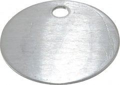 C.H. Hanson - 1-3/8 Inch Diameter, Round, Aluminum Blank Metal Tag - Blank, 50 Pieces - Exact Tooling