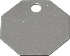 C.H. Hanson - 1-1/4 Inch Diameter, Octagonal, Stainless Steel Blank Metal Tag - Blank, 25 Pieces - Exact Tooling