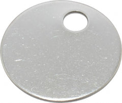 C.H. Hanson - 1 Inch Diameter, Round, Stainless Steel Blank Metal Tag - Blank, 50 Pieces - Exact Tooling