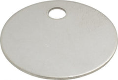C.H. Hanson - 1-1/4 Inch Diameter, Round, Stainless Steel Blank Metal Tag - Blank, 25 Pieces - Exact Tooling