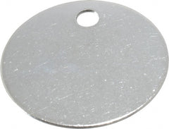 C.H. Hanson - 1-3/8 Inch Diameter, Round, Stainless Steel Blank Metal Tag - Blank, 25 Pieces - Exact Tooling
