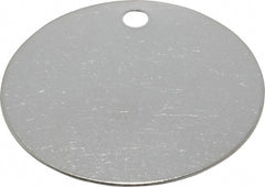 C.H. Hanson - 2 Inch Diameter, Round, Stainless Steel Blank Metal Tag - Blank, 10 Pieces - Exact Tooling