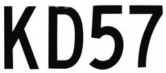 Made in USA - Letter Label - Legend: F, English, Black - Exact Tooling