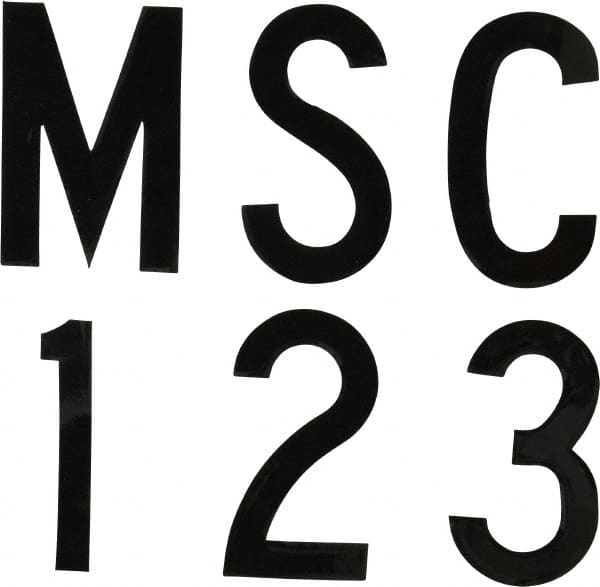 Made in USA - Letter Label - Legend: Complete Set, English, Black - Exact Tooling