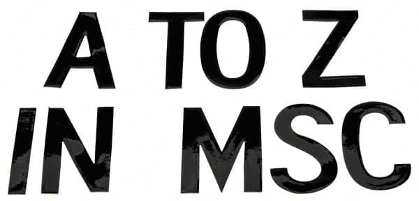 Made in USA - Letter Label - Legend: Letter Set, English, Black - Exact Tooling