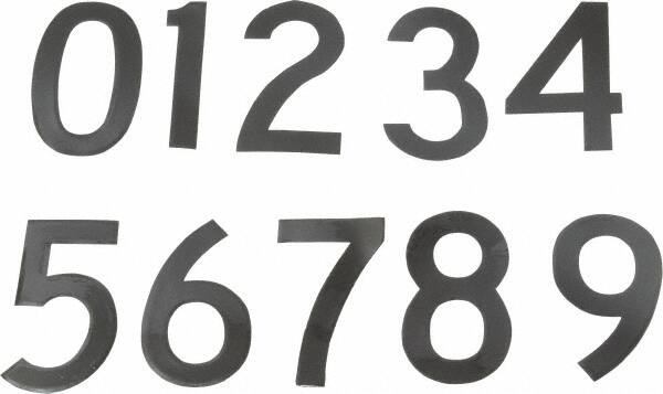 Made in USA - Letter Label - Legend: Number Set, English, Black - Exact Tooling