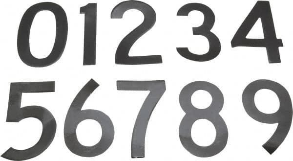 Made in USA - Letter Label - Legend: Number Set, English, Black - Exact Tooling