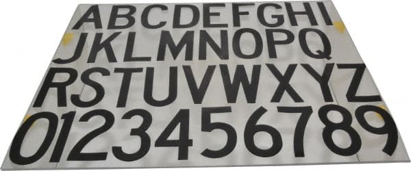 Made in USA - Letter Label - Legend: Complete Set, English, Black - Exact Tooling