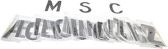 Made in USA - Letter Label - Legend: Letter Set, English, Black - Exact Tooling