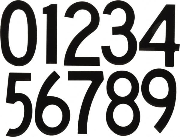 Made in USA - Letter Label - Legend: Number Set, English, Black - Exact Tooling