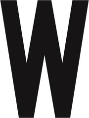 Made in USA - Letter Label - Legend: W, English, Black - Exact Tooling