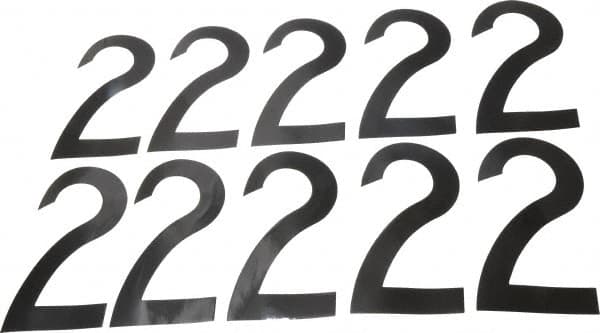 Made in USA - Number Label - Legend: 2, English, Black - Exact Tooling