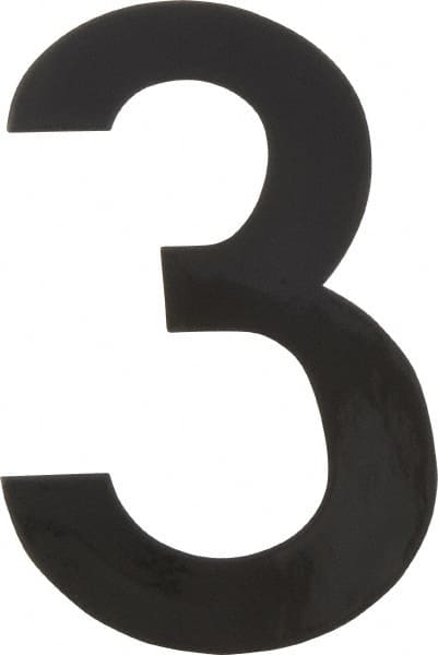 Made in USA - Number Label - Legend: 3, English, Black - Exact Tooling