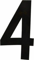Made in USA - Number Label - Legend: 4, English, Black - Exact Tooling