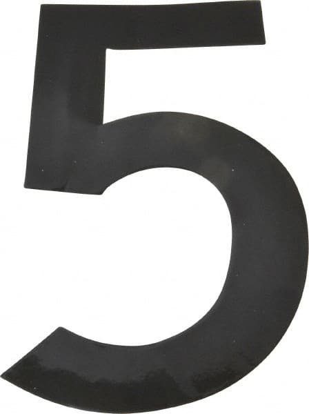 Made in USA - Number Label - Legend: 5, English, Black - Exact Tooling