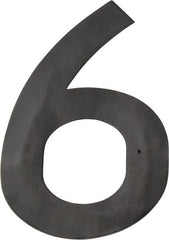 Made in USA - Number Label - Legend: 6, English, Black - Exact Tooling
