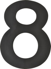 Made in USA - Number Label - Legend: 8, English, Black - Exact Tooling