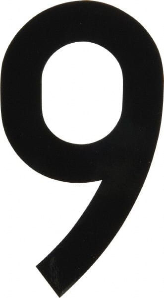 Made in USA - Number Label - Legend: 9, English, Black - Exact Tooling