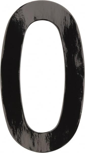 Made in USA - Number Label - Legend: 0, English, Black - Exact Tooling