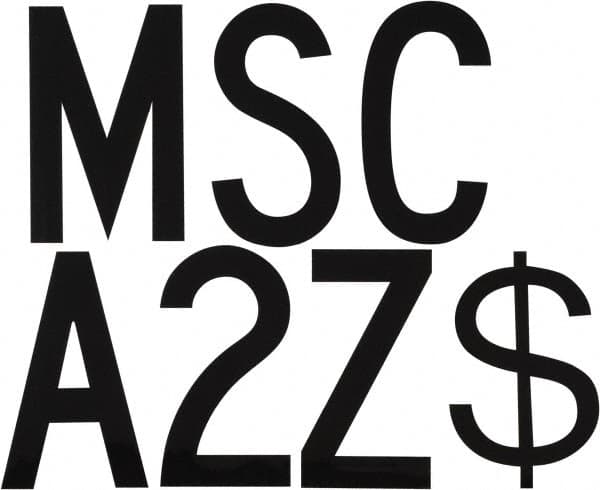 Made in USA - Letter Label - Legend: Complete Set, English, Black - Exact Tooling