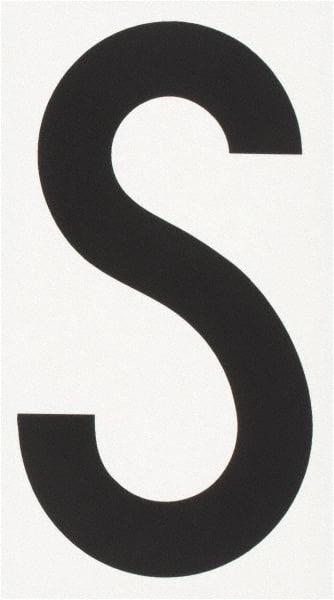 Made in USA - Letter Label - Legend: S, English, Black - Exact Tooling