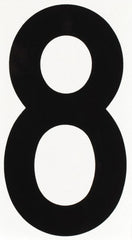 Made in USA - Number Label - Legend: 8, English, Black - Exact Tooling