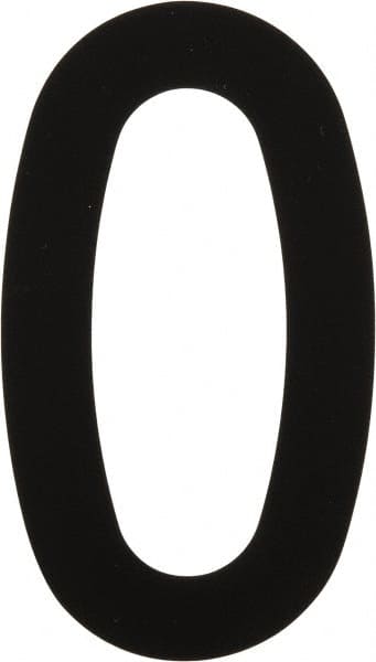 Made in USA - Number Label - Legend: 0, English, Black - Exact Tooling