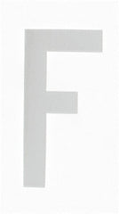 Made in USA - Letter Label - Legend: F, English, White - Exact Tooling