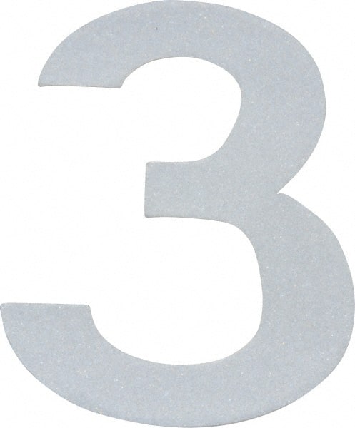 Made in USA - Number Label - Legend: 3, English, White - Exact Tooling