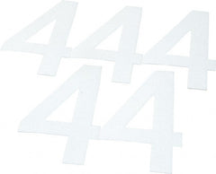 Made in USA - Number Label - Legend: 4, English, White - Exact Tooling