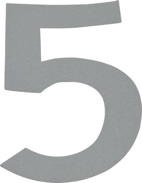 Made in USA - Number Label - Legend: 5, English, White - Exact Tooling
