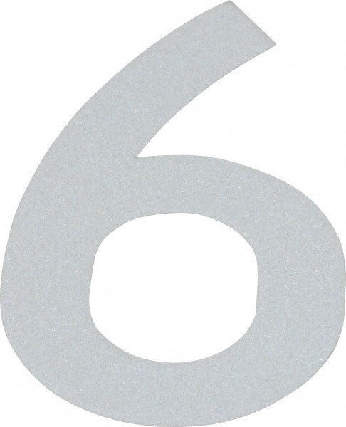 Made in USA - Number Label - Legend: 6, English, White - Exact Tooling