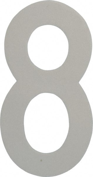 Made in USA - Number Label - Legend: 8, English, White - Exact Tooling