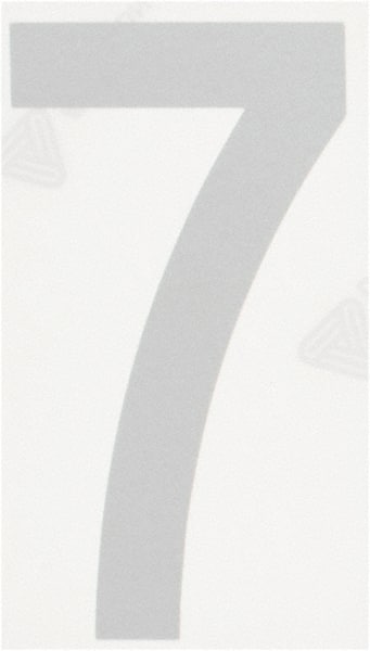 Made in USA - Number Label - Legend: 7, English, White - Exact Tooling