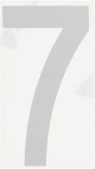 Made in USA - Number Label - Legend: 7, English, White - Exact Tooling