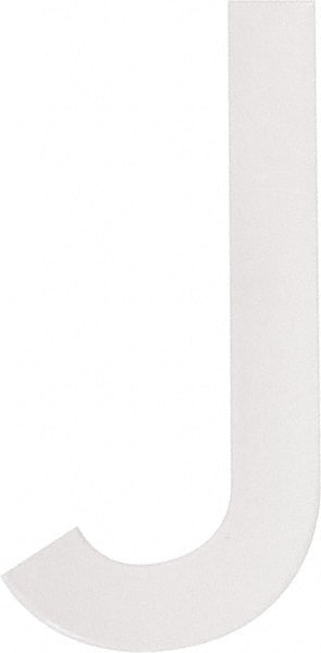 Made in USA - Letter Label - Legend: J, English, White - Exact Tooling