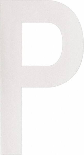Made in USA - Letter Label - Legend: P, English, White - Exact Tooling