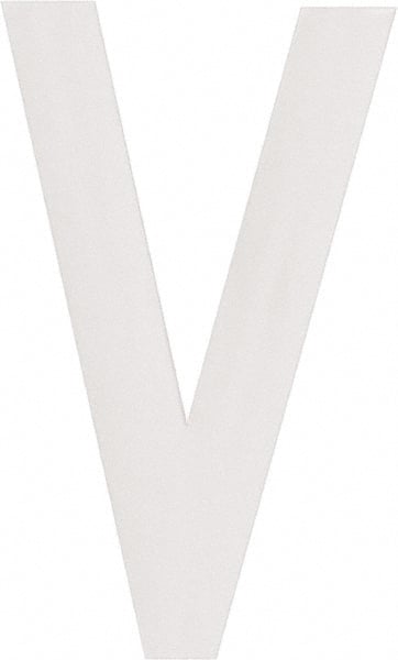Made in USA - Letter Label - Legend: V, English, White - Exact Tooling