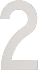 Made in USA - Number Label - Legend: 2, English, White - Exact Tooling