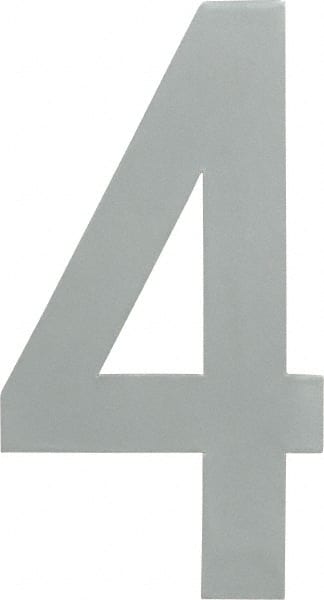 Made in USA - Number Label - Legend: 4, English, White - Exact Tooling