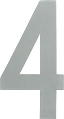Made in USA - Number Label - Legend: 4, English, White - Exact Tooling