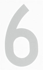 Made in USA - Number Label - Legend: 6, English, White - Exact Tooling