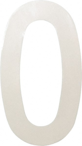 Made in USA - Number Label - Legend: 0, English, White - Exact Tooling