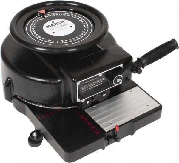 Made in USA - 4 Line, 1/2 Inch Character, Manual Stencil Machine - 23 Characters per Ft. - Exact Tooling