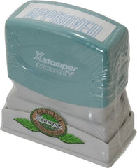 Value Collection - Approved, Blue Pre-Inked Stamp - 1/2 Inch Wide x 1-5/8 Inch Long - Exact Tooling