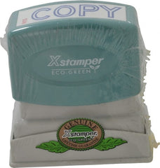 Value Collection - Copy, Blue Pre-Inked Stamp - 1/2 Inch Wide x 1-5/8 Inch Long - Exact Tooling