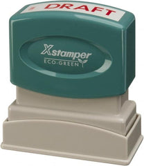 Value Collection - Draft, Red Pre-Inked Stamp - 1/2 Inch Wide x 1-5/8 Inch Long - Exact Tooling